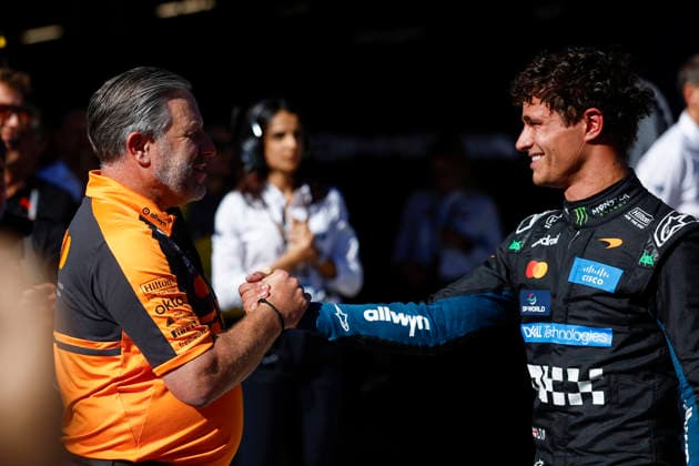 Madrid: Motorsport: FIA F1 Grand Prix of Spain, Formula 1 2026 on September, 12, 2026, (Photo by Hoch Zwei) BROWN Zak (usa), CEO of of McLaren Racing¨¨01 NORRIS Lando (gbr), McLaren F1 Team MCL40, action Madrid Spain *** Madrid Motorsport FIA F1 Grand Prix of Spain, Formula 1 2026 on September 12, 2026, Photo by Hoch Zwei BROWN Zak (USA), CEO of McLaren Racing¨¨01 NORRIS Lando (GBR), McLaren F1 Team MCL40, in action in Madrid, Spain