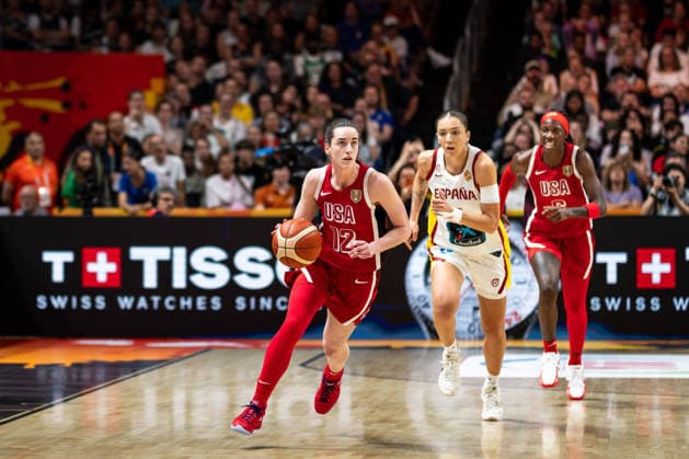 Caitlin Clark (USA), No. 12 dribbling, GER, Spain vs. USA, Basketball, 2026 FIBA Women’s World Cup, Semifinal, September 12, 2026 GER, Spain vs. USA, Basketball, 2026 FIBA Women’s World Cup, Semifinal, September 12, 2026, Berlin Copyright: xEibner-Pressefoto MaxxVincenx EP_MVN