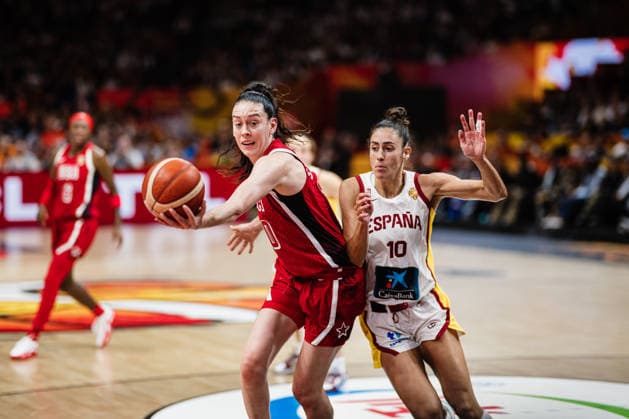 FIBA Women’s Basketball World Cup 2026: Spain vs. USA, September 12, 2026; Breanna Stewart (USA), 10; Maria Conde (Spain), 10; Basketball; FIBA Women’s Basketball World Cup 2026; Final Phase, Semifinal: Spain vs. USA on September 12, 2026, at the Uber Arena, Berlin Copyright: xBEAUTIFULxSPORTS Tonhäuserx