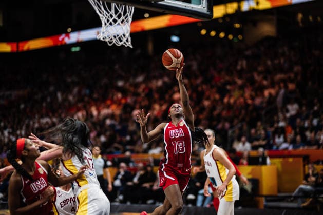 2026 FIBA Women’s Basketball World Cup: Spain vs. USA, September 12, 2026; Jackie Young (USA), 13 Basketball, 2026 FIBA Women’s Basketball World Cup, Final Phase, Semifinal: Spain vs. USA on September 12, 2026, at the Uber Arena, Berlin Copyright: xBEAUTIFULxSPORTS Tonhäuserx