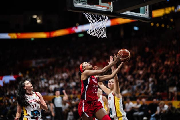 2026 FIBA Women s Basketball World Cup: Spain vs. USA, September 12, 2026; Angel Reese (USA), 15; Basketball; 2026 FIBA Women s Basketball World Cup, Final Phase, Semifinal: Spain vs. USA on September 12, 2026, at the Uber Arena, Berlin Copyright: xBEAUTIFULxSPORTS Tonhäuserx