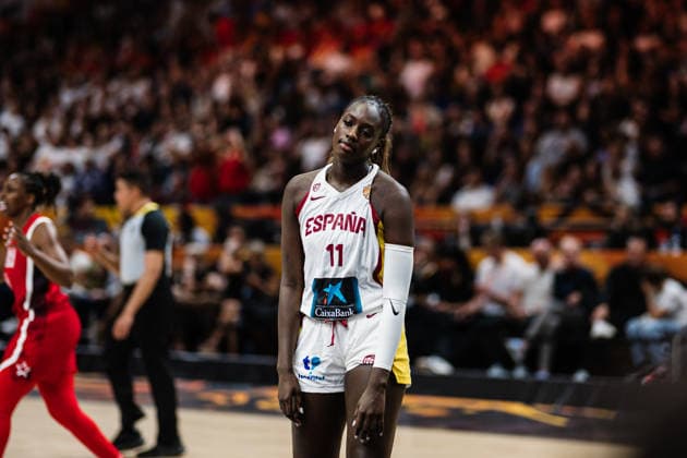FIBA Women’s Basketball World Cup 2026: Spain vs. USA, September 12, 2026; Awa Fam Spain, 11 Disappointed Basketball, FIBA Women’s Basketball World Cup 2026, Final Round, Semifinal: Spain vs. USA on September 12, 2026, at the Uber Arena, Berlin Copyright: xBEAUTIFULxSPORTS Tonhäuserx