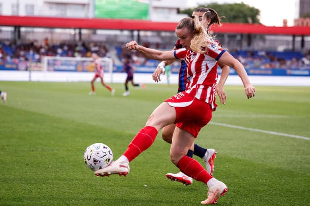 September 12, 2026, Sant Joan Despi, Barcelona, Spain: Henrietta Csiszar of Atletico de Madrid in action during the Spanish Women league, Liga F, football match played between FC Barcelona, Barca and Atletico de Madrid at Johan Cruyff Stadium on September 12, 2026 in Sant Joan Despi, Barcelona. Sant Joan Despi Spain - ZUMAa181 20260912_zaa_a181_237 Copyright: xJavierxBorregox