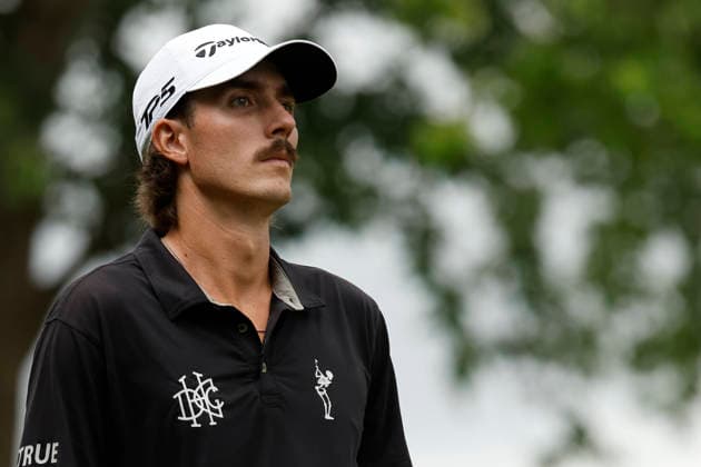 FRANKLIN, TN - SEPTEMBER 12: Ross Steelman looks down the No. 3 fairway during the third round of the Simmons Bank Open for the Snedeker Foundation, September 12, 2026, at Vanderbilt Legends Club in Franklin, Tennessee. (Photo by Matthew Maxey Icon Sportswire) GOLF: SEP 12 Korn Ferry Tour Simmons Bank Open EDITORIAL USE ONLY Icon260912030
