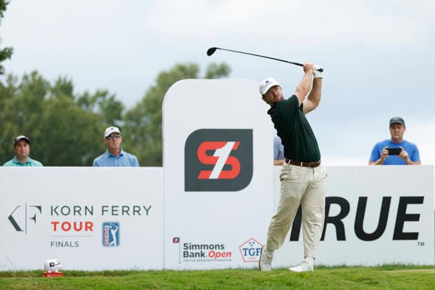 FRANKLIN, TN - SEPTEMBER 12: Will Cannon during the third round of the Simmons Bank Open for the Snedeker Foundation, September 12, 2026, at Vanderbilt Legends Club in Franklin, Tennessee. (Photo by Matthew Maxey Icon Sportswire) GOLF: SEP 12 Korn Ferry Tour Simmons Bank Open EDITORIAL USE ONLY Icon260912037