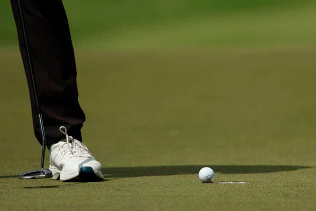 FRANKLIN, TN - SEPTEMBER 12: The Titleist golf ball of Joshua Creel rolls toward the hole on No. 7 during the third round of the Simmons Bank Open for the Snedeker Foundation, September 12, 2026, at Vanderbilt Legends Club in Franklin, Tennessee. (Photo by Matthew Maxey Icon Sportswire) GOLF: SEP 12 Korn Ferry Tour Simmons Bank Open EDITORIAL USE ONLY Icon260912043