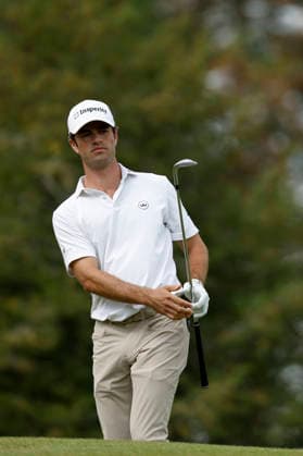 FRANKLIN, TN - SEPTEMBER 12: Cole Hammer watches his chip shot on No. 7 during the third round of the Simmons Bank Open for the Snedeker Foundation, September 12, 2026, at Vanderbilt Legends Club in Franklin, Tennessee. (Photo by Matthew Maxey Icon Sportswire) GOLF: SEP 12 Korn Ferry Tour Simmons Bank Open EDITORIAL USE ONLY Icon260912044