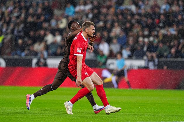 Abdoulie Ceesay (FC St. Pauli, 09), Hauke Wahl (VfL Wolfsburg, 06) GER, FC St. Pauli vs. VfL Wolfsburg, Fussball, 2. Bundesliga, Spieltag 05, Saison 2026 2027, 12.09.2026 DFL REGULATIONS PROHIBIT ANY USE OF PHOTOGRAPHS AS IMAGE SEQUENCES AND OR QUASI-VIDEO GER, FC St. Pauli vs. VfL Wolfsburg, Fussball, 2. Bundesliga, Spieltag 05, Saison 2026 2027, 12.09.2026 Hamburg *** Abdoulie Ceesay, FC St. Pauli, 09; Hauke Wahl, VfL Wolfsburg, 06 GER; FC St. Pauli vs. VfL Wolfsburg, Soccer, 2. Bundesliga, Matchday 5, 2026–2027 Season, September 12, 2026 DFL regulations prohibit any use of photographs as image sequences and or quasi-video GER, FC St. Pauli vs. VfL Wolfsburg, soccer, 2. Bundesliga, Matchday 5, 2026–2027 season, September 12, 2026, Hamburg Copyright: xEibner-Pressefoto MarcelxvonxFehrnx EP_MFN