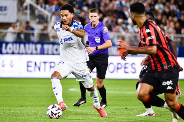 FOOTBALL : AJ Auxerre vs OGC Nice - Ligue 1 - JournÃ e 4 - 12 09 2026 Danny Namaso (AJ Auxerre) AuxerreFrance  Copyright: xBaptistexAutissierx