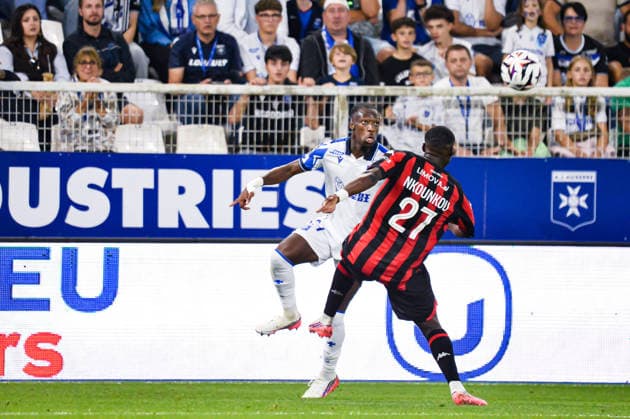 FOOTBALL : AJ Auxerre vs OGC Nice - Ligue 1 - JournÃ e 4 - 12 09 2026 Lamine Sy (AJ Auxerre) AuxerreFrance  Copyright: xBaptistexAutissierx
