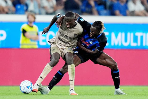 Cagliari s Paul Mendy during the Serie A soccer match between Atalanta and Cagliari at New Balance Arena in Bergamo , Italy - September 12, 2026. - Soccer  Copyright: xSpada LaPressex