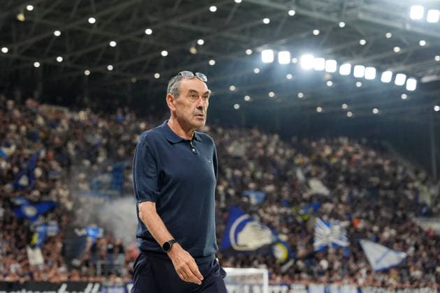 Atalanta s Head Coach Maurizio Sarri during the Serie A soccer match between Atalanta and Cagliari at New Balance Arena in Bergamo , Italy - September 12, 2026. - Soccer  Copyright: xSpada LaPressex