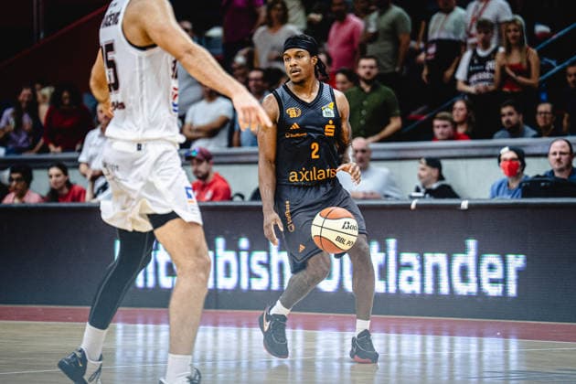 September 12, 2026, xhfmx, BBL Basketball Cup, Giessen 46ers vs. Chemnitz 99ers: Viktor Kovacevic (Giessen 46ers), Stefan Smith (Chemnitz 99ers), 2 Giessen