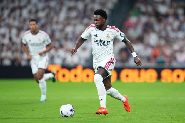 September 12, 2026, Madrid, Madrid, Spain: Vinicius Junior of Real Madrid CF runs with the ball during the Spanish League, LaLiga EA Sports, football match played between Real Madrid and Rayo Vallecano at Bernabeu stadium on September 12, 2026, in Madrid, Spain. Real Madrid V Rayo Vallecano - LaLiga EA Sports  - ZUMAa181 20260912_zaa_a181_281 Copyright: xDennisxAgyemanx
