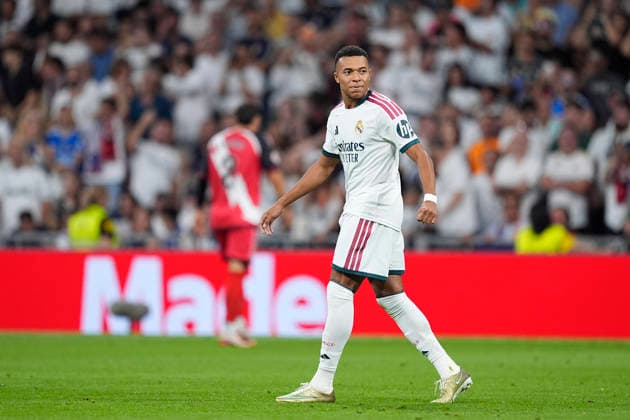 September 12, 2026, Madrid, Madrid, Spain: Kylian Mbappe of Real Madrid CF celebrates after scoring his team s first goal during the Spanish League, LaLiga EA Sports, football match played between Real Madrid and Rayo Vallecano at Bernabeu stadium on September 12, 2026, in Madrid, Spain. Real Madrid V Rayo Vallecano - LaLiga EA Sports  - ZUMAa181 20260912_zaa_a181_286 Copyright: xOscarxJ.xBarrosox