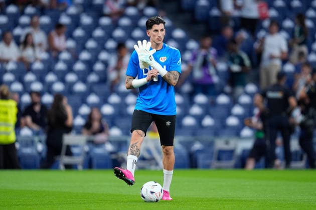 September 12, 2026, Madrid, Madrid, Spain: Dani Cardenas of Rayo Vallecano looks on during the Spanish League, LaLiga EA Sports, football match played between Real Madrid and Rayo Vallecano at Bernabeu stadium on September 12, 2026, in Madrid, Spain. Madrid Spain - ZUMAa181 20260912_zaa_a181_280 Copyright: xDennisxAgyemanx