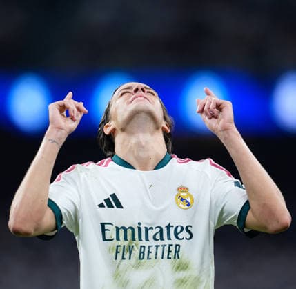 September 12, 2026, Madrid, Madrid, Spain: Alvaro Carreras of Real Madrid CF celebrates after scoring his team s second goal during the Spanish League, LaLiga EA Sports, football match played between Real Madrid and Rayo Vallecano at Bernabeu stadium on September 12, 2026, in Madrid, Spain. Madrid Spain - ZUMAa181 20260912_zaa_a181_282 Copyright: xDennisxAgyemanx