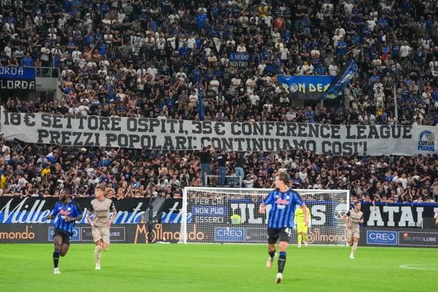 SOCCER - Serie A - Atalanta BC vs. Cagliari Calcio Photo by IPA ABACAPRESS.COM88453607 - Atalanta BC fans during the Italian Serie A soccer match between Atalanta BC and Cagliari Calcio at the New Balance Arena in Bergamo on September 12, 2026. During the Atalanta BC vs. Cagliari Calcio Italian Serie A soccer match in Bergamo, Italy, on September 12, 2026 Bergamo Italy  Copyright: xIPAxSport ABACAx