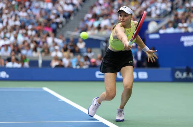 US Open tennis tournament - Day 14 Elena Rybakina of Kazakhstan in action against Aryna Sabalenka of Belarus during the Women’s Singles Finals of the US Open Tennis Championships in Flushing Meadows, New York, USA, 12 September 2026. FLUSHING MEADOWS NEW YORK United States  Copyright: xSARAHxYENESELx