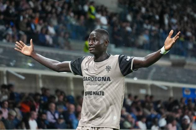 SOCCER - Serie A - Atalanta BC vs. Cagliari Calcio Photo by IPA ABACAPRESS.COM88453856 - Paul Mendy celebrates the goal with his teammates during the Italian Serie A soccer match between Atalanta BC and Cagliari Calcio at the New Balance Arena in Bergamo on September 12, 2026. During the Atalanta BC vs. Cagliari Calcio Italian Serie A soccer match in Bergamo, Italy, on September 12, 2026 Bergamo Italy  Copyright: xIPAxSport ABACAx