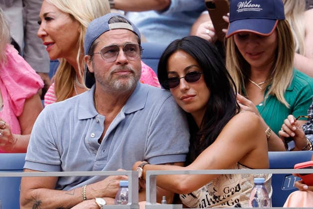 Actor Brad Pitt and his girlfriend Ines de Ramon watch the Women s Finals match in Arthur Ashe Stadium at the 2026 US Open Tennis Championship at the USTA Billie Jean King National Tennis Center in New York City on Saturday, September 12, 2026.  NYP20260912609 JOHNxANGELILLO