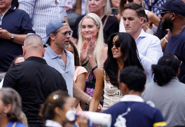 Actor Brad Pitt and his girlfriend Ines de Ramon watch the Women s Finals match in Arthur Ashe Stadium at the 2026 US Open Tennis Championship at the USTA Billie Jean King National Tennis Center in New York City on Saturday, September 12, 2026.  NYP20260912611 JOHNxANGELILLO