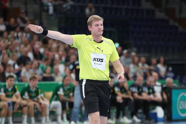 Handball, HBL2: SC DHfK Leipzig vs. VfL Lübeck Schwartau, September 12, 2026; Referee: Marvin Völkening; Handball, 2nd Bundesliga, 2026–2027 season, Matchday 3: SC DHfK Leipzig vs. VfL Lübeck Schwartau on September 12, 2026, at the Quarterback Immobilien Arena in Leipzig Copyright: xBEAUTIFULxSPORTS JanxKaeferx