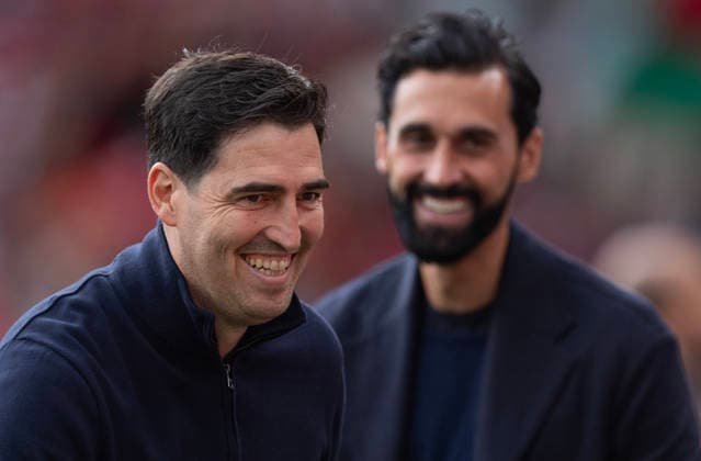 Liverpool v Fulham - Premier League 2026 27 LIVERPOOL, ENGLAND - SEPTEMBER 12: Andoni Iraola, Manager of Liverpool, and Alvaro Arbeloa, Manager of Fulham during the Premier League 2026 27 match between Liverpool FC and Fulham at Anfield on September 12, 2026 in Liverpool, England. ***Local Caption*** Andoni Iraola; Alvaro Arbeloa Liverpool Anfield England United Kingdom Copyright: xVisionhausx 776515686