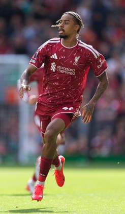 Liverpool v Fulham - Premier League 2026 27 LIVERPOOL, ENGLAND - SEPTEMBER 12: Bradley Barcola of Liverpool in action during the Premier League 2026 27 match between Liverpool FC and Fulham at Anfield on September 12, 2026 in Liverpool, England. ***Local Caption*** Bradley Barcola Liverpool Anfield England United Kingdom Copyright: xVisionhausx 776515686