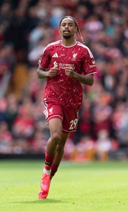 Liverpool v Fulham - Premier League 2026 27 LIVERPOOL, ENGLAND - SEPTEMBER 12: Bradley Barcola of Liverpool in action during the Premier League 2026 27 match between Liverpool FC and Fulham at Anfield on September 12, 2026 in Liverpool, England. ***Local Caption*** Bradley Barcola Liverpool Anfield England United Kingdom Copyright: xVisionhausx 776515686