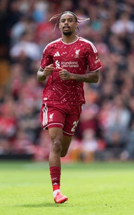 Liverpool v Fulham - Premier League 2026 27 LIVERPOOL, ENGLAND - SEPTEMBER 12: Bradley Barcola of Liverpool in action during the Premier League 2026 27 match between Liverpool FC and Fulham at Anfield on September 12, 2026 in Liverpool, England. ***Local Caption*** Bradley Barcola Liverpool Anfield England United Kingdom Copyright: xVisionhausx 776515686