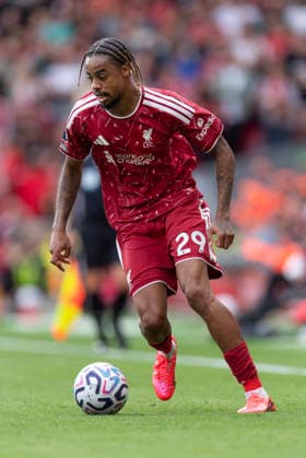 Liverpool v Fulham - Premier League 2026 27 LIVERPOOL, ENGLAND - SEPTEMBER 12: Bradley Barcola of Liverpool in action during the Premier League 2026 27 match between Liverpool FC and Fulham at Anfield on September 12, 2026 in Liverpool, England. ***Local Caption*** Bradley Barcola Liverpool Anfield England United Kingdom Copyright: xVisionhausx 776515686