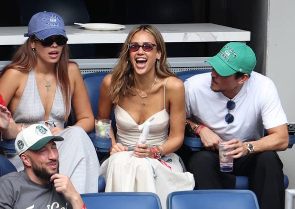September 12, 2026, New York City, New York, USA: JESSICA ALBA of USA and her boyfriend DANNY RAMIREZ of USA during the womenÃ¢â‚¬â ¢s final of US Open E. Rybakina of Kazakhstan - A. Sabalenka. New York, USA. New York City USA - ZUMAc278 20260912_zsp_c278_017 Copyright: xMarcinxCholewinskix
