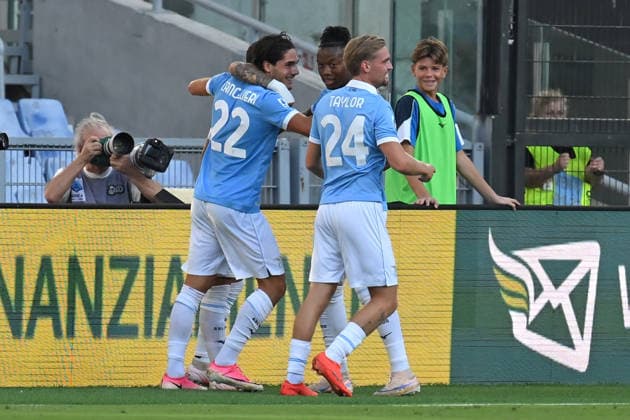 Soccer, Serie A match , Lazio v Milan Matteo Cancellieri of SS Lazio celebrates scoring his goal during the Serie A match between Lazio v Milan at Olympic stadium. Rome (Italy), September 12h, 2026 Imago-Images Emmefoto Copyright: xImago-Images Emmefotox