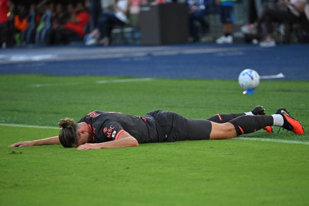 Soccer, Serie A match , Lazio v Milan Adrien Rabiot of Milan during the Serie A match between Lazio v Milan at Olympic stadium. Rome (Italy), September 12h, 2026 Imago-Images Emmefoto Copyright: xImago-Images Emmefotox