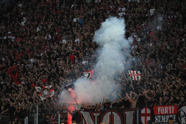 Soccer, Serie A match , Lazio v Milan Milan fans during the Serie A match between Lazio v Milan at Olympic stadium. Rome (Italy), September 12h, 2026 Imago-Images Emmefoto Copyright: xImago-Images Emmefotox