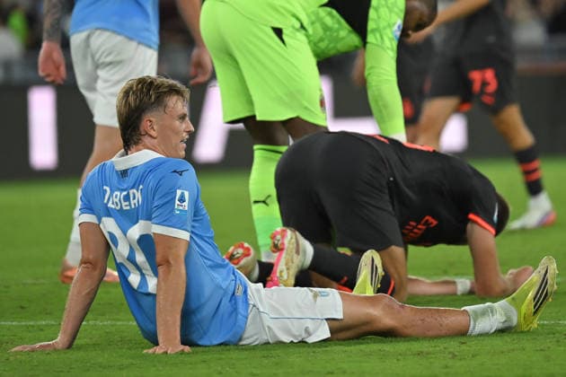 Soccer, Serie A match , Lazio v Milan Albert Gudmundsson of SS Lazio during the Serie A match between Lazio v Milan at Olympic stadium. Rome (Italy), September 12h, 2026 Imago-Images Emmefoto Copyright: xImago-Images Emmefotox