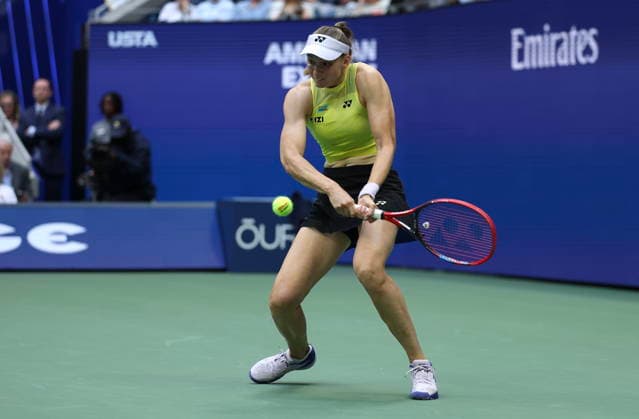 US Open tennis tournament - Day 14 Elena Rybakina of Kazakhstan in action against Aryna Sabalenka of Belarus during the Women’s Singles Finals of the US Open Tennis Championships in Flushing Meadows, New York, USA, 12 September 2026. FLUSHING MEADOWS NEW YORK United States  Copyright: xSARAHxYENESELx