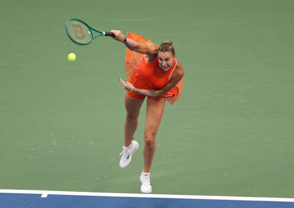 September 12, 2026, New York City, New York, USA: ARYNA SABALENKA during the match against E. Rybakina of Kazakhstan in the womenÃ¢â‚¬â ¢s final of Grand Slam tournament US Open. New York, USA. Tennis: Final US Open - Aryna Sabalenka  - ZUMAc278 20260912_zsp_c278_007 Copyright: xMarcinxCholewinskix