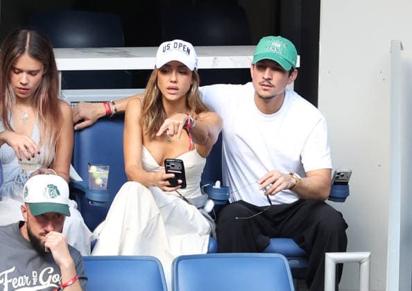 September 12, 2026, New York City, New York, USA: JESSICA ALBA of USA and her boyfriend DANNY RAMIREZ of USA during the womenÃ¢â‚¬â ¢s final of US Open E. Rybakina of Kazakhstan - A. Sabalenka. New York, USA. Tennis: US Open - Jessica Alba And Danny Ramirez  - ZUMAc278 20260912_zsp_c278_015 Copyright: xMarcinxCholewinskix