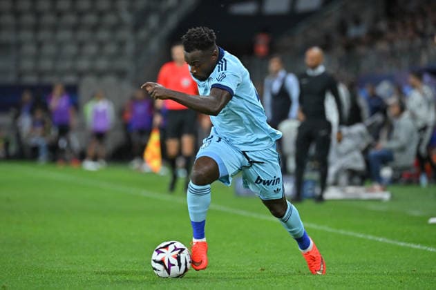 Ligue 1 McDonald s 2026 27, Paris FC vs Olympique Lyonnais, Football Moses Simon of Paris FC during the Ligue 1 McDonald s 2026 27 match between Paris FC and Olympique Lyonnais at Stade Jean Bouin on September 12, 2026 in Paris, France. Paris Stade Jean Bouin France