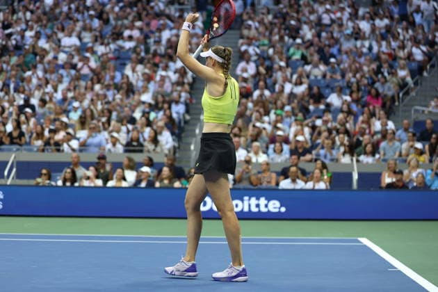 US Open tennis tournament - Day 14 Elena Rybakina of Kazakhstan celebrates after winning against Aryna Sabalenka of Belarus in the Women™s Singles Finals of the US Open Tennis Championships in Flushing Meadows, New York, USA, 12 September 2026. FLUSHING MEADOWS NEW YORK United States  Copyright: xSARAHxYENESELx