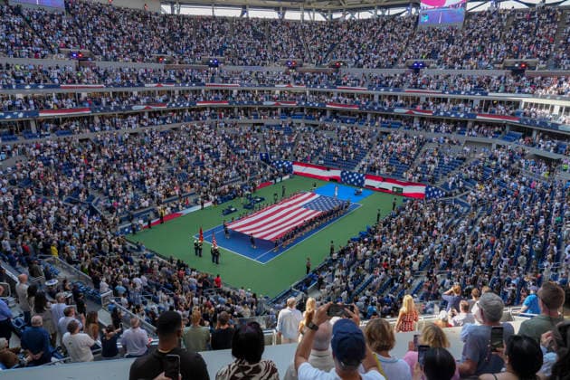 American singer Ariana DeBose performs ahead of the US Open final between Aryna Sabalenka of Belarus and Elena Rybakina of Kazakhstan at Arthur Ashe Stadium in Flushing Meadows, New York, USA, 12 September 2026. US Open: women s final Aryna Sabalenka - Elena Rybakina !ACHTUNG: NUR REDAKTIONELLE NUTZUNG!  Copyright: xAngelxColmenaresx AME6874 20260912-55021384197_1