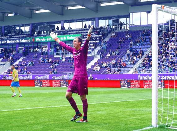 Goalkeeper Kevin Tittel, Luckenwalde, Northeast Regional League 2026–27: FC Erzgebirge Aue 2, FSV Luckenwalde 1 on September 12, 2026, Erzgebirge Aue, FSV Luckenwalde