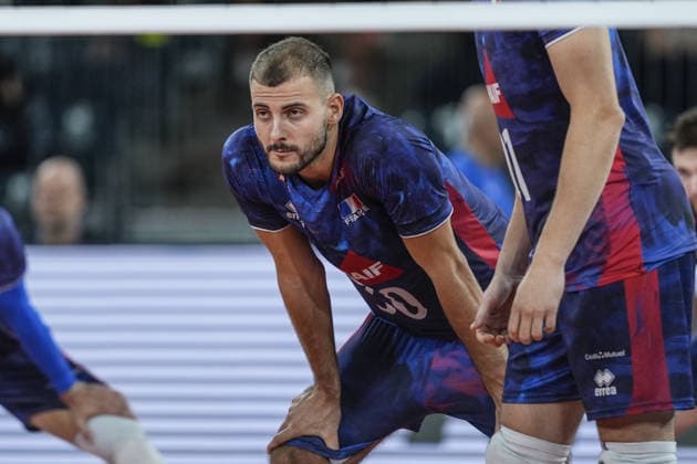 Turkiye v France - CEV EuroVolley 2026 Men CLUJ-NAPOCA, ROMANIA - SEPTEMBER 12: France’s Francois Huetz plays during the CEV EuroVolley 2026 Pool D match between Turkiye and France at BT Arena in Cluj-Napoca, Romania, on September 12, 2026. Osmancan Gurdogan Anadolu Cluj Romania. Editorial use only. Please get in touch for any other usage.  Copyright: x2026xAnadoluxOsmancanxGurdoganx