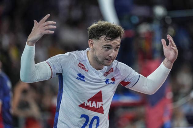 Turkiye v France - CEV EuroVolley 2026 Men CLUJ-NAPOCA, ROMANIA - SEPTEMBER 12: France’s Benjamin Diez plays during the CEV EuroVolley 2026 Pool D match between Turkiye and France at BT Arena in Cluj-Napoca, Romania, on September 12, 2026. Osmancan Gurdogan Anadolu Cluj Romania. Editorial use only. Please get in touch for any other usage.  Copyright: x2026xAnadoluxOsmancanxGurdoganx