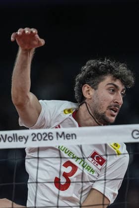 Turkiye v France - CEV EuroVolley 2026 Men CLUJ-NAPOCA, ROMANIA - SEPTEMBER 12: Turkiye’s Ahmet Tumer plays during the CEV EuroVolley 2026 Pool D match between Turkiye and France at BT Arena in Cluj-Napoca, Romania, on September 12, 2026. Osmancan Gurdogan Anadolu Cluj Romania. Editorial use only. Please get in touch for any other usage.  Copyright: x2026xAnadoluxOsmancanxGurdoganx