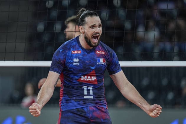 Turkiye v France - CEV EuroVolley 2026 Men CLUJ-NAPOCA, ROMANIA - SEPTEMBER 12: France’s Antoine Brizard plays during the CEV EuroVolley 2026 Pool D match between Turkiye and France at BT Arena in Cluj-Napoca, Romania, on September 12, 2026. Osmancan Gurdogan Anadolu Cluj Romania. Editorial use only. Please get in touch for any other usage.  Copyright: x2026xAnadoluxOsmancanxGurdoganx