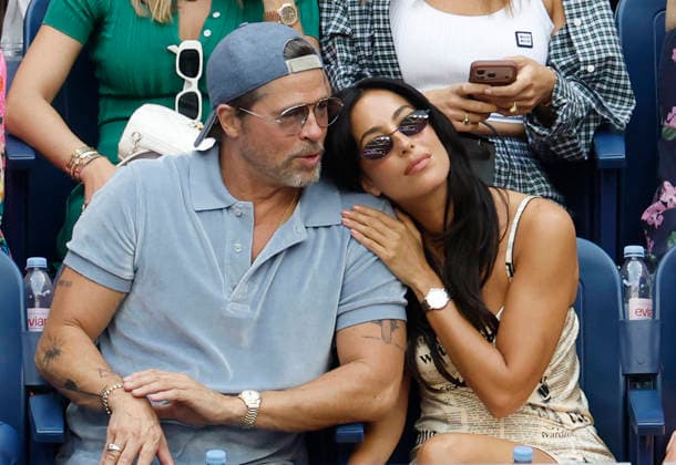 Actor Brad Pitt and his girlfriend Ines de Ramon watch the Women s Finals match in Arthur Ashe Stadium at the 2026 US Open Tennis Championship at the USTA Billie Jean King National Tennis Center in New York City on Saturday, September 12, 2026.  NYP20260912656 COREYxSIPKIN