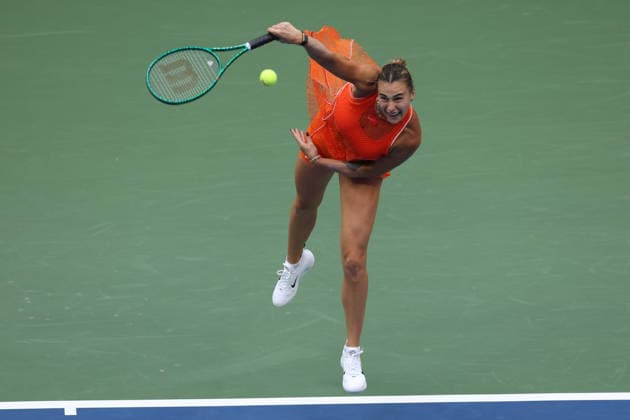 US Open tennis tournament - Day 14 Aryna Sabalenka of Belarus in action against Elena Rybakina of Kazakhstan during the Women s Singles Finals of the US Open Tennis Championships in Flushing Meadows, New York, USA, 12 September 2026. FLUSHING MEADOWS NEW YORK United States  Copyright: xBRIANxHIRSCHFELDx